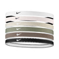 White-Black-Brown - Front - Nike Printed Flex Classic Headband (Pack of 6)