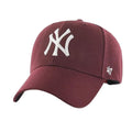 Dark Maroon - Front - 47 MLB MVP New York Yankees Snapback Baseball Cap