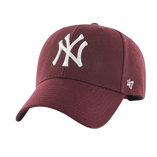 Dark Maroon - Front - 47 MLB MVP New York Yankees Snapback Baseball Cap