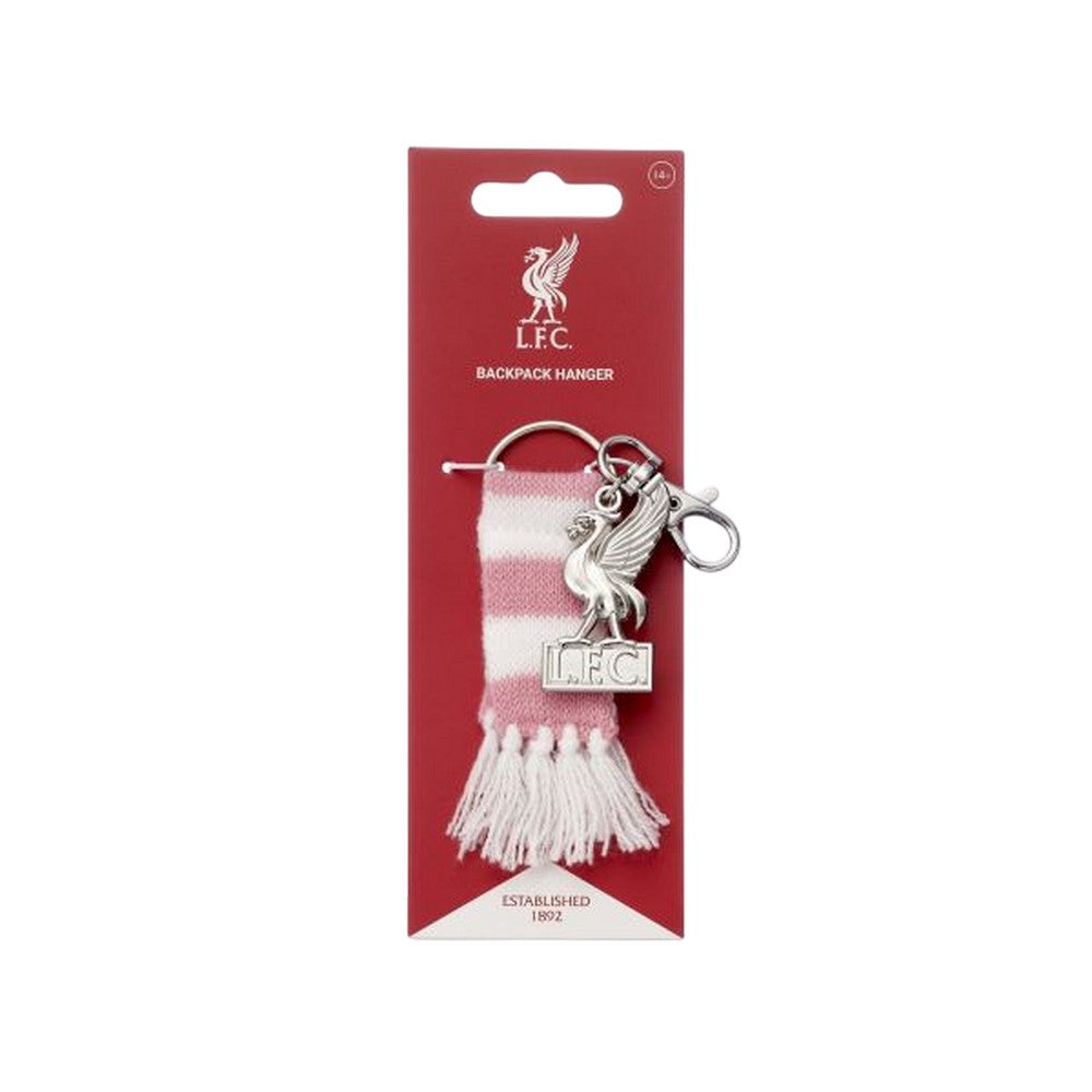 Pink-White - Side - Liverpool FC Stripe Crest Keyring
