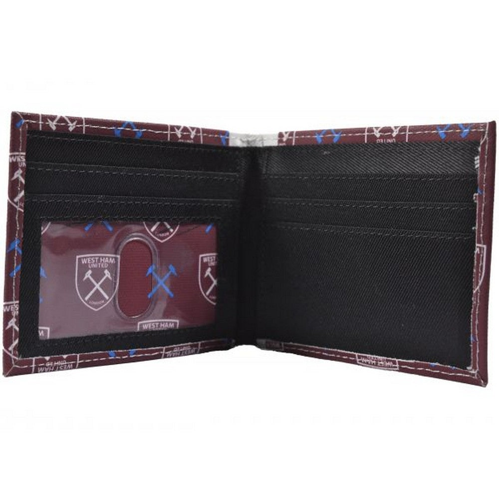 Maroon - Side - West Ham United FC Icon Canvas Bi-Fold Card Wallet