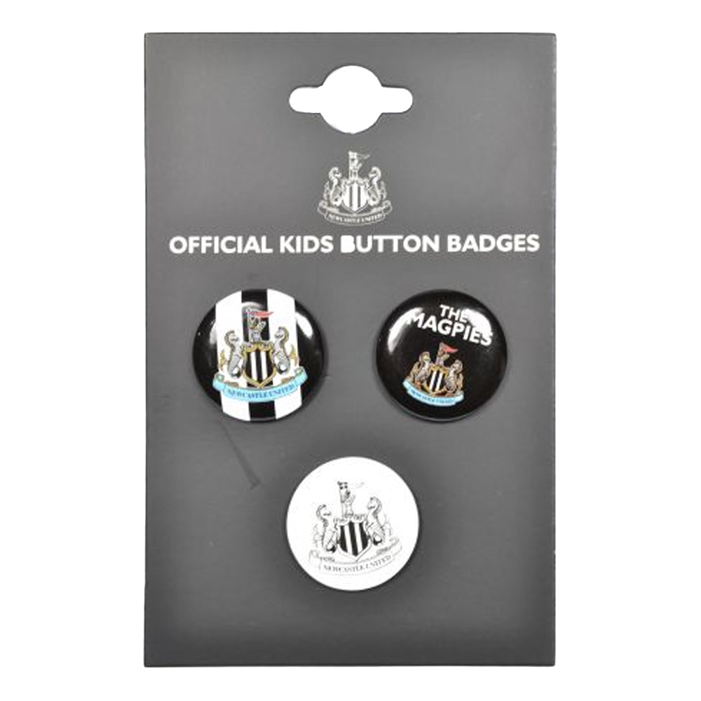 Black-White - Back - Newcastle United FC Childrens-Kids Enamel Badge Set