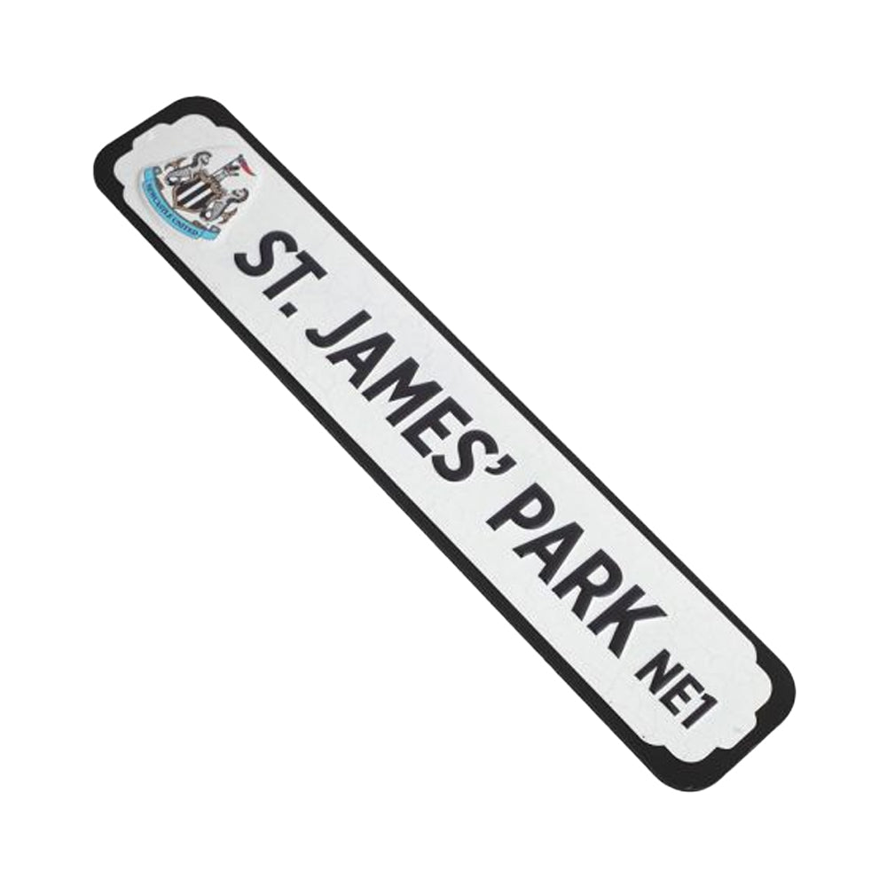White-Black - Side - Newcastle United FC Deluxe Metal Stadium Sign