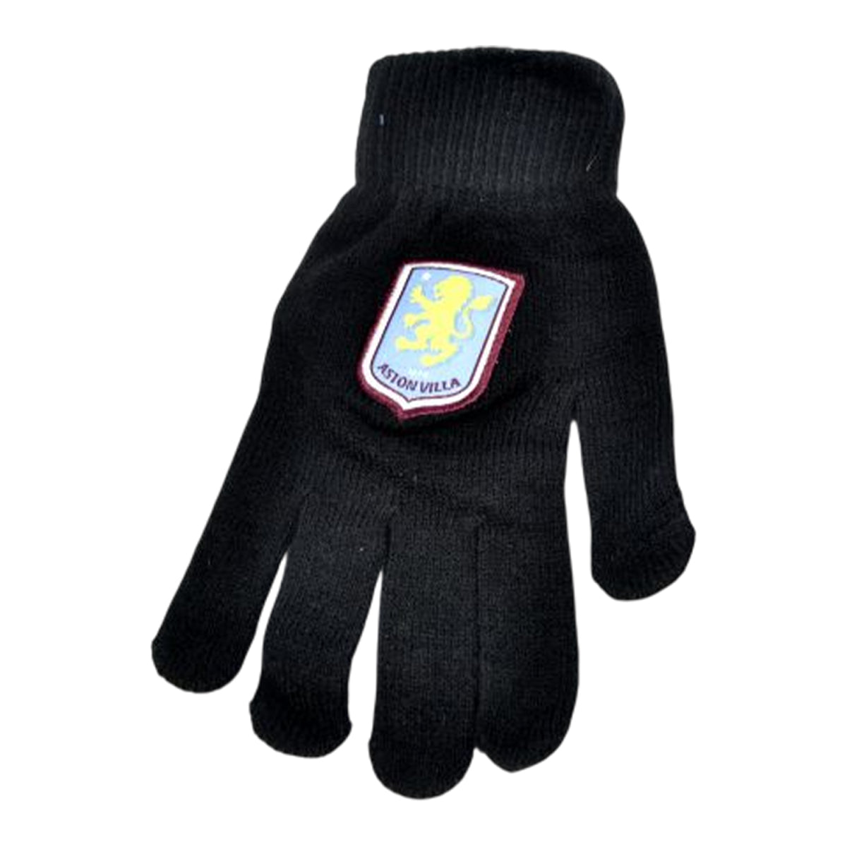 Black - Back - Aston Villa FC Unisex Adult Knitted Gloves