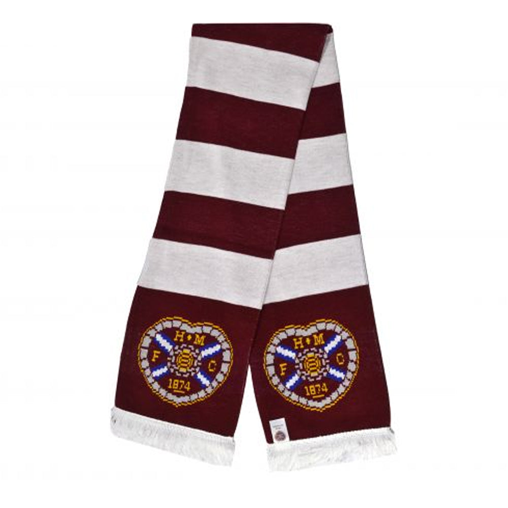 Claret-White - Back - Heart Of Midlothian FC Bar Scarf