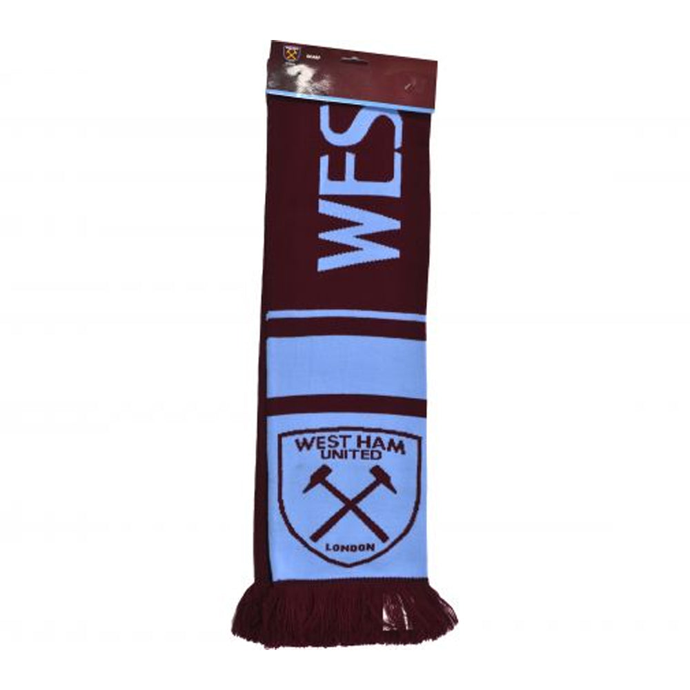 Claret-Sky Blue - Side - West Ham United FC Nero Scarf