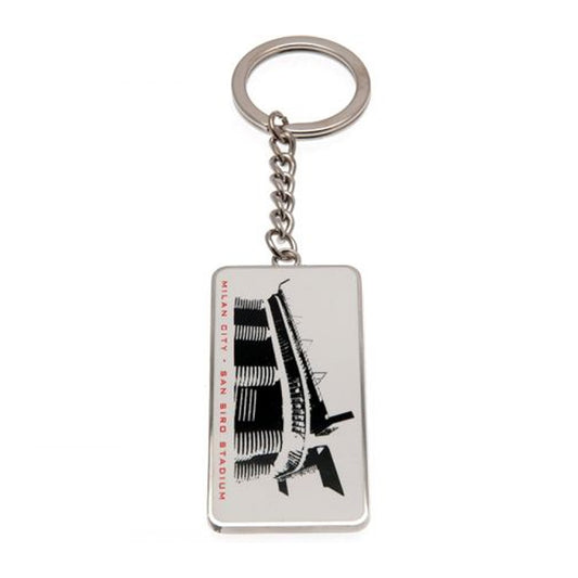 Grey - Front - AC Milan Street Sign Keyring