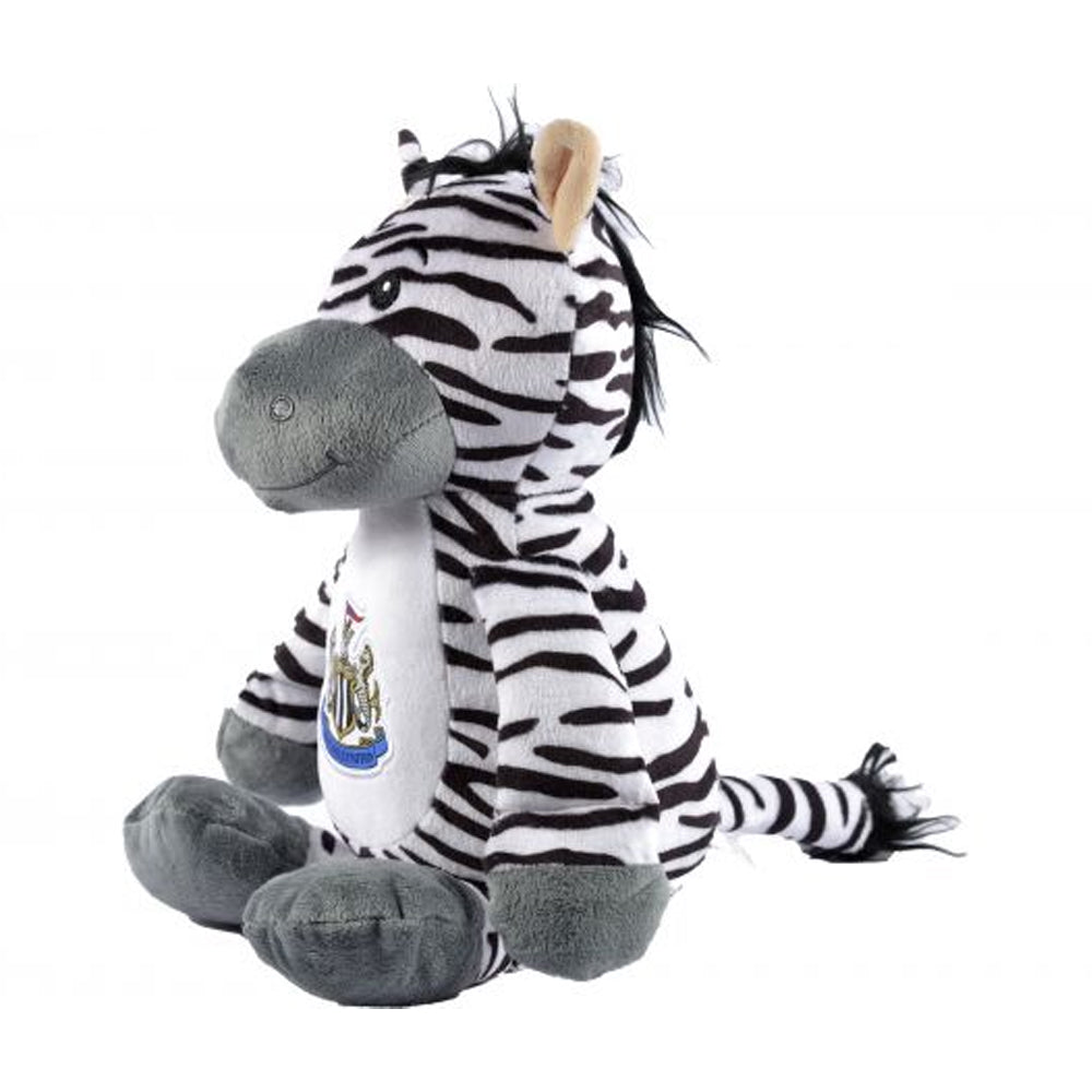 White-Black-Grey - Side - Newcastle United FC Zoo Crew Zebiddy Zebra Plush Toy
