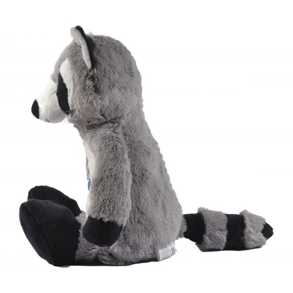 Grey-Black - Side - Newcastle United FC Zoo Crew Rocco Racoon Plush Toy