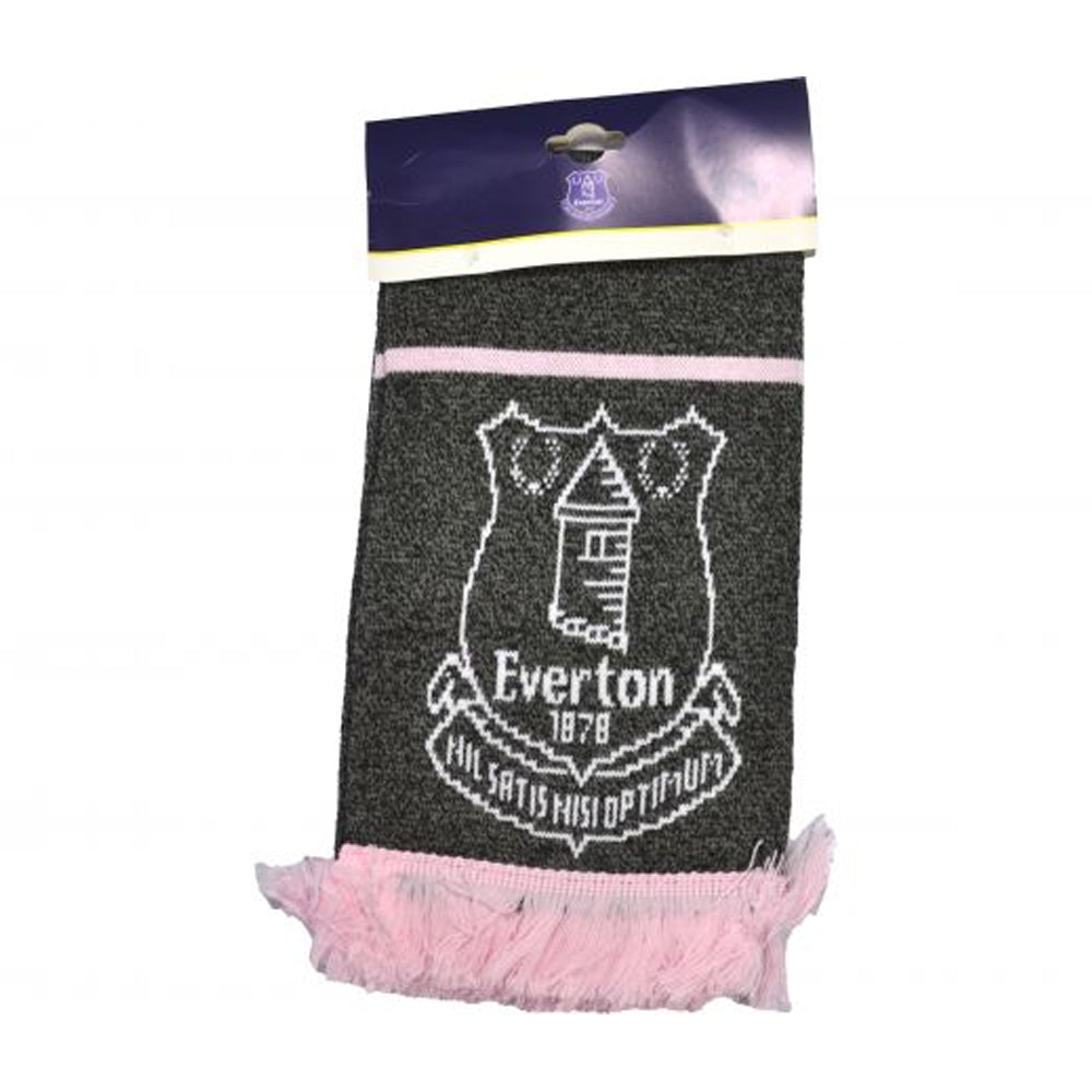 Grey-Pink - Side - Everton FC Crest Scarf