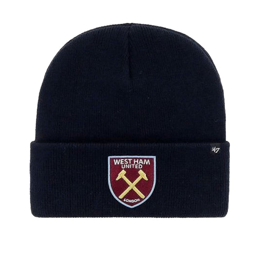 Navy - Front - West Ham United FC Prize Fight 47 Cuffed Beanie