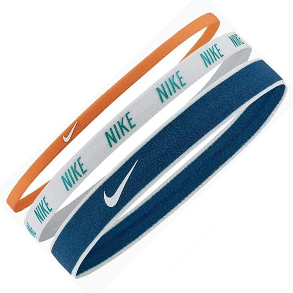 Navy-White-Orange Blend - Back - Nike Unisex Adult Mixed Hairband (Pack of 3)