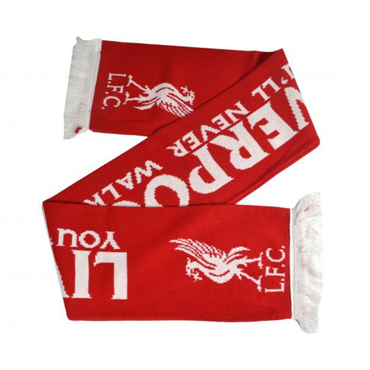 Anfield Red-White Stripe - Front - Liverpool FC YNWA Scarf