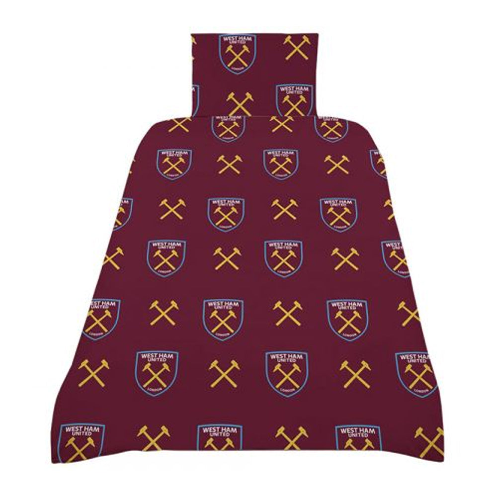 Claret-Sky - Back - West Ham United FC Duvet Cover Set