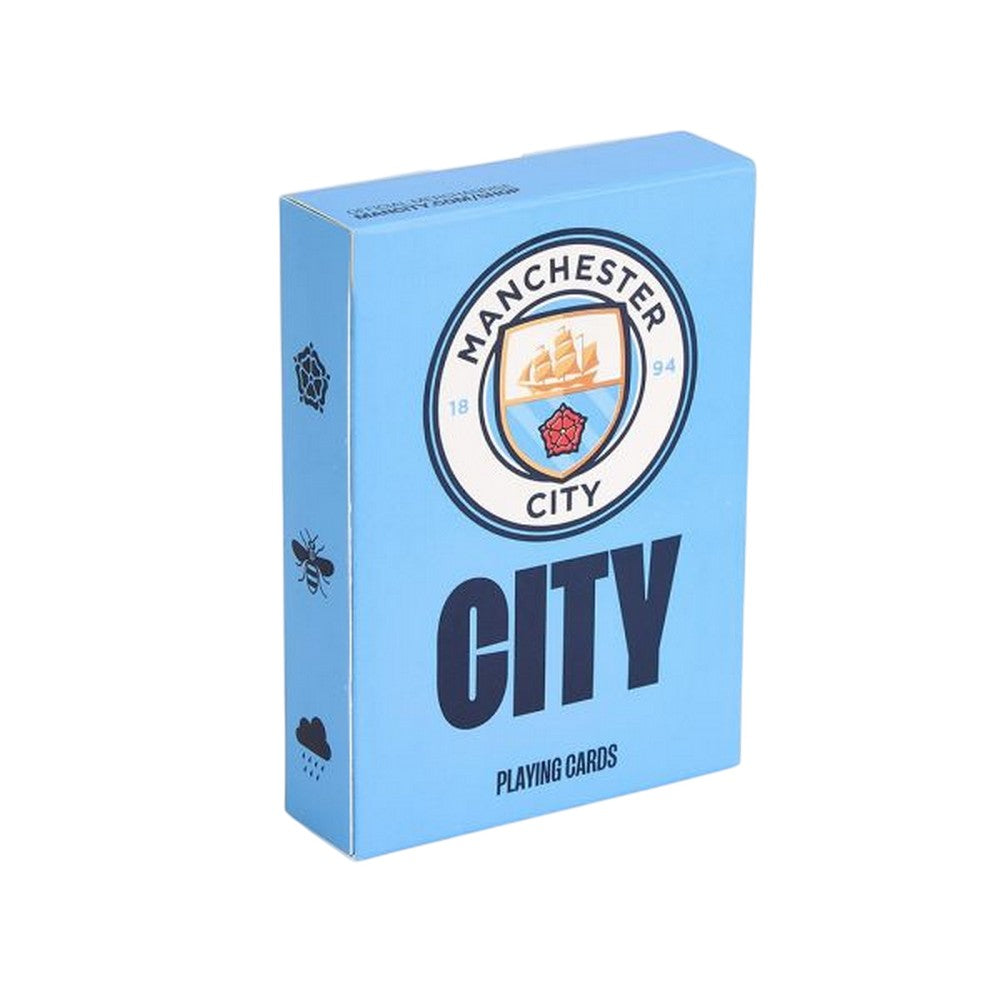 Navy Print - Side - Manchester City FC Crest Playing Card Deck