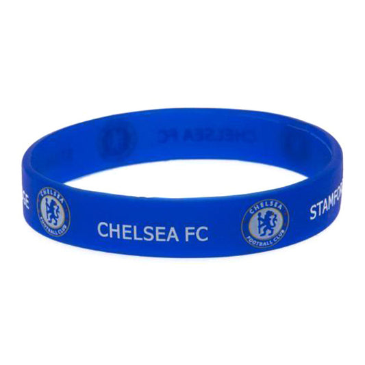 Blue-White - Front - Chelsea FC Official Football Silicone Wristband