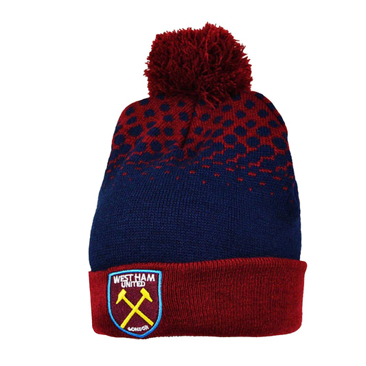 Burgundy - Front - West Ham United FC Unisex Fade Bobble Hat