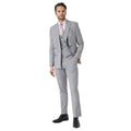 Grey - Pack Shot - Burton Mens Textured Slim Waistcoat