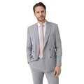 Grey - Side - Burton Mens Textured Slim Suit Jacket