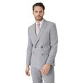 Grey - Front - Burton Mens Textured Slim Suit Jacket