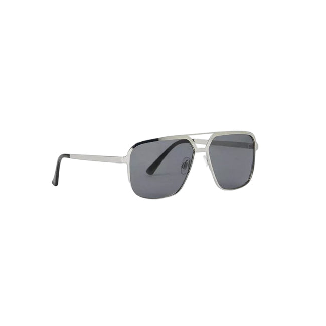 Silver - Back - Burton Mens Aviator Sunglasses