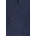 Navy Marl - Lifestyle - Burton Mens Double-Breasted Slim Suit Jacket