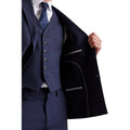 Navy Marl - Pack Shot - Burton Mens Double-Breasted Slim Suit Jacket