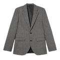 Grey - Front - Burton Mens Grid Checked Textured Slim Suit Jacket