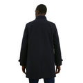 Navy - Back - Burton Mens Signature Funnel Neck Coat
