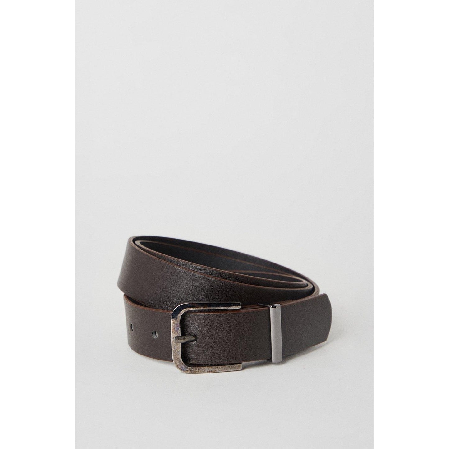 Brown - Front - Burton Mens Smart PU Belt