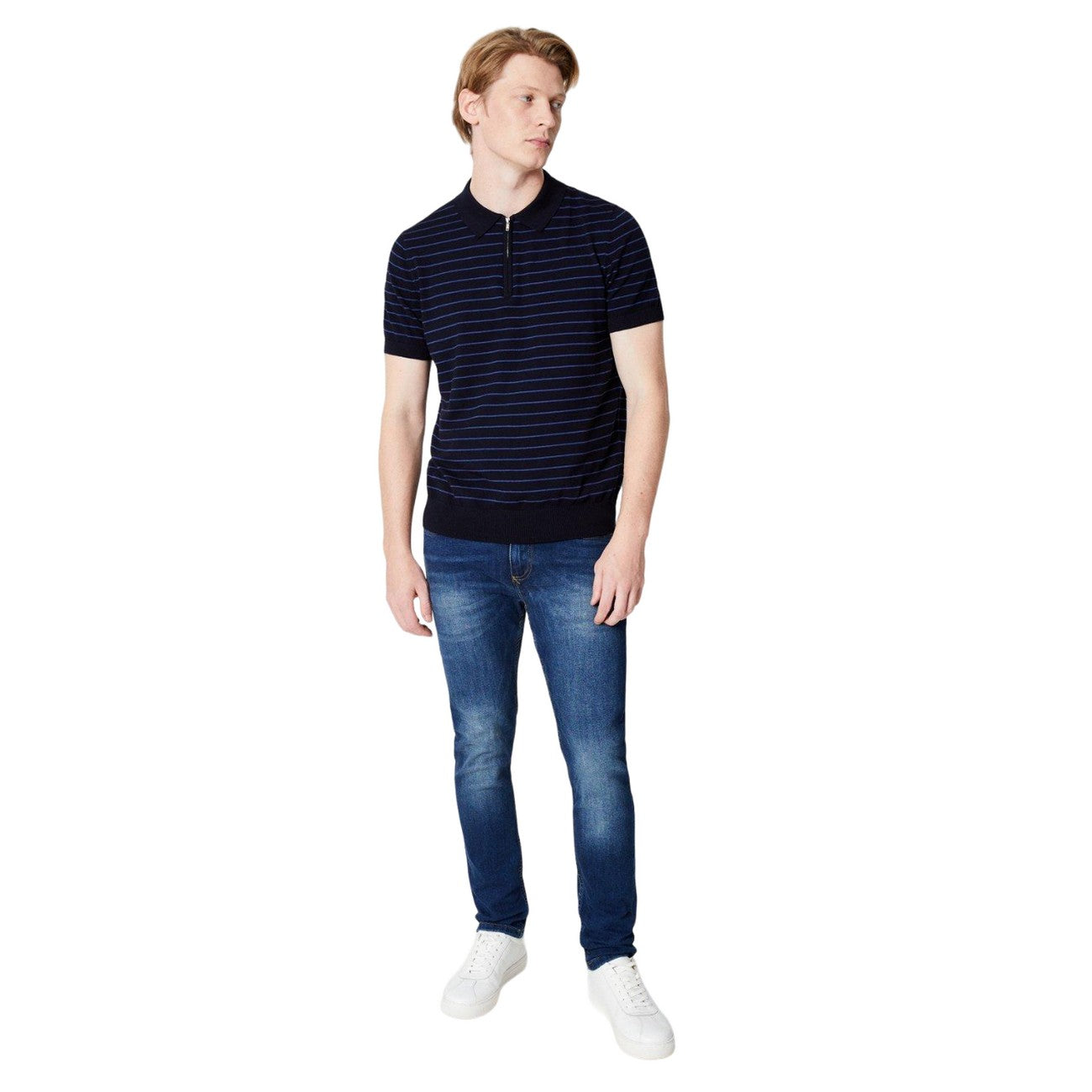 Mid Blue - Side - Burton Mens Skinny Jeans