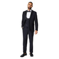 Black - Side - Burton Mens Tailored Tuxedo Trousers