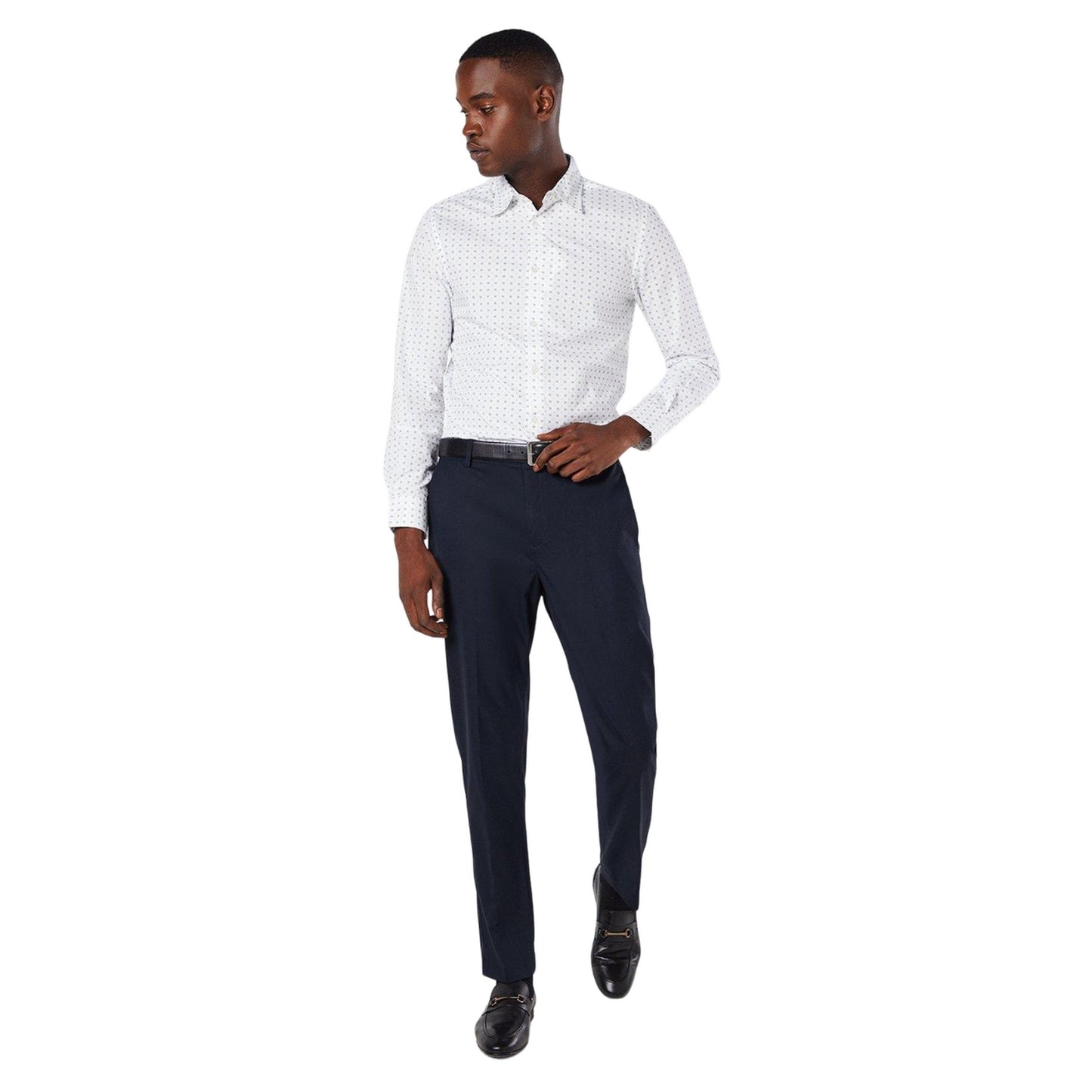 White - Lifestyle - Burton Mens Morse Print Long-Sleeved Shirt