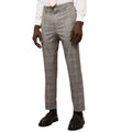 Grey - Front - Burton Mens Highlight Checked Slim Suit Trousers