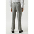 Grey - Back - Burton Mens Tweed Crosshatch Slim Suit Trousers