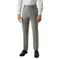 Grey - Front - Burton Mens Tweed Crosshatch Slim Suit Trousers