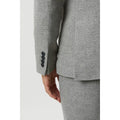 Grey - Lifestyle - Burton Mens Crosshatch Tweed Single-Breasted Slim Suit Jacket