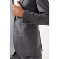 Grey - Pack Shot - Burton Mens Performance Single-Breasted Slim Suit Jacket