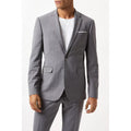 Grey - Side - Burton Mens Performance Single-Breasted Slim Suit Jacket