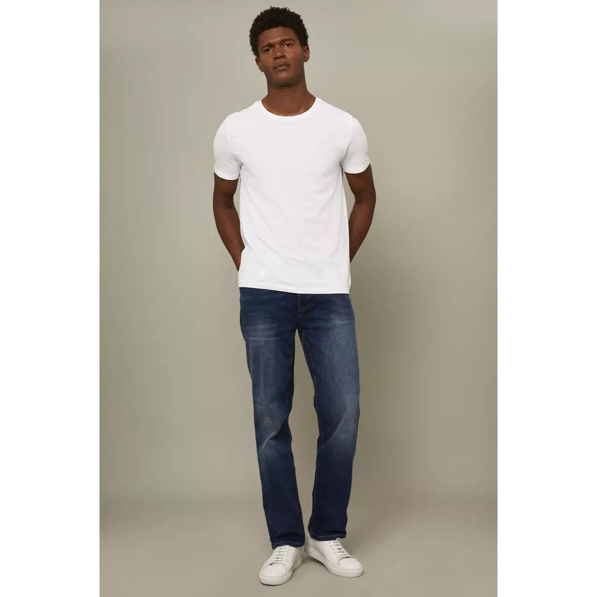 Mid Blue - Lifestyle - Burton Mens Straight Jeans