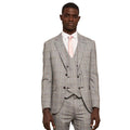 Grey - Front - Burton Mens Highlight Checked Skinny Suit Jacket