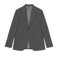 Grey - Front - Burton Mens Grid Checked Slim Suit Jacket