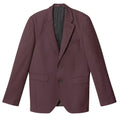 Burgundy - Front - Burton Mens Micro Textured Skinny Suit Jacket