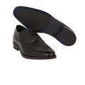Black - Back - Burton Mens Leather Toe Cap Oxford Shoes