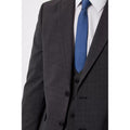 Charcoal - Side - Burton Mens Textured Slim Suit Jacket