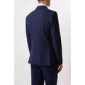 Navy - Back - Burton Mens Marl Tailored Suit Jacket
