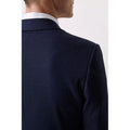 Navy - Side - Burton Mens Marl Tailored Suit Jacket