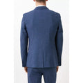 Blue - Back - Burton Mens Textured Skinny Suit Jacket