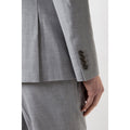Grey - Side - Burton Mens Marl Single-Breasted Slim Suit Jacket