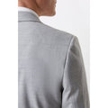 Grey - Pack Shot - Burton Mens Marl Single-Breasted Slim Suit Jacket